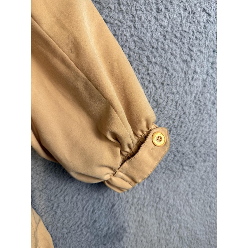 Vintage Innovations by‎ Izzi Jacket Womens Large Tan Zip Snap Drawstring 80s - Picture 8 of 16